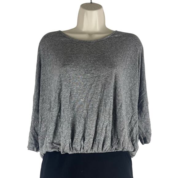 Black Halo Gwen Blouson Tie Back Mini Dress Gray Black Size XS - Picture 4 of 10